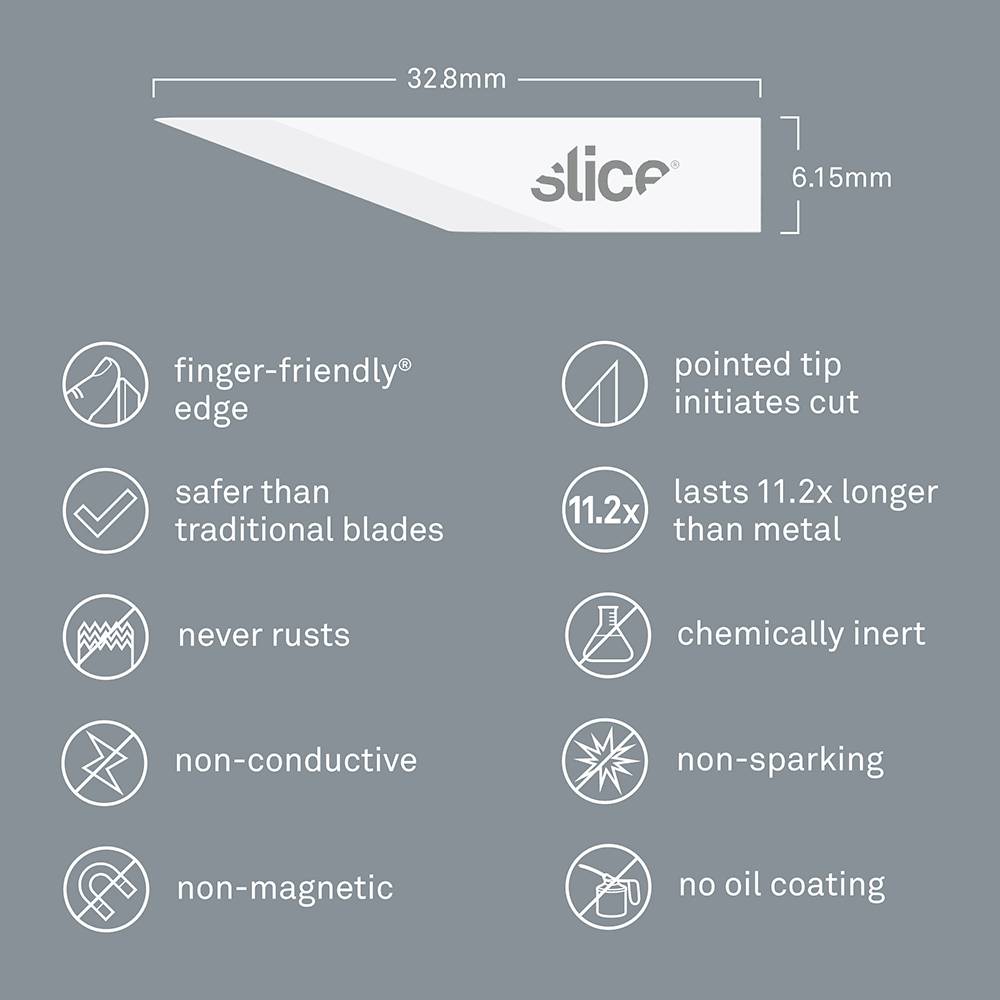 Slice 10519 Ceramic spare blades, straight blade, sharp 4 pc(s)-2