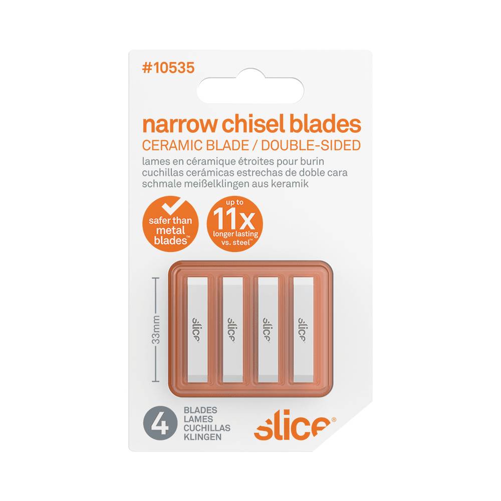 Slice 10535 Ceramic spare blades, narrow chisel blade, double-sided 4 pc(s)-4