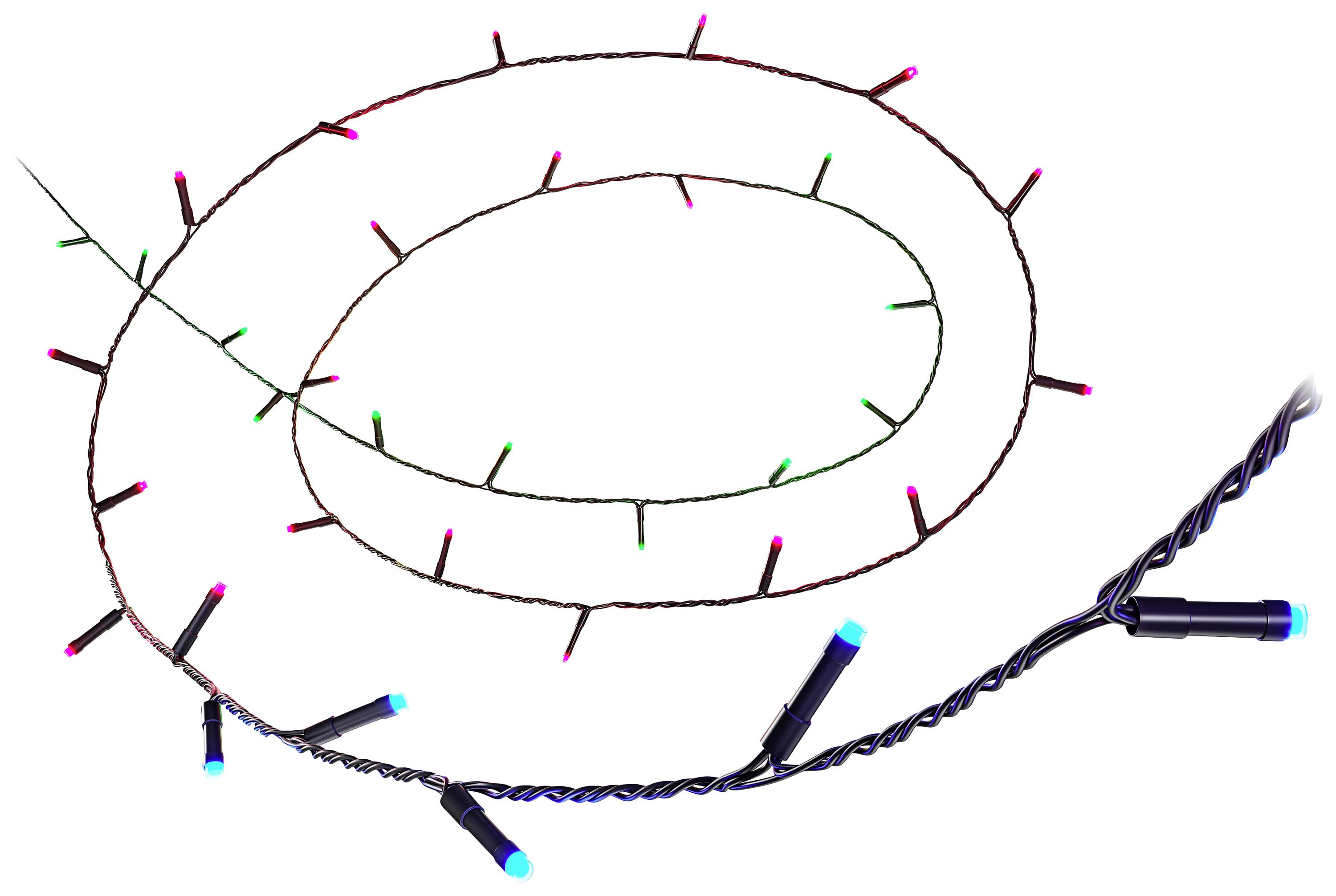 WiZ 8720169076969 Fairy lights incl. batteries Inside/outside via USB No. of bulbs 160 LED (monochrome) RGB App control option, incl. USB port, Selectable