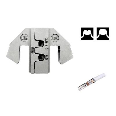 Metal connector next to a small socket, symbol in the top right indicates plug and socket type.