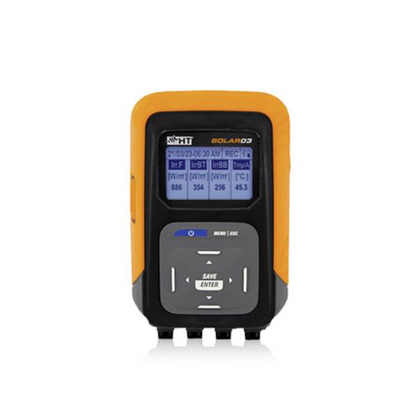 HT Instruments 1006730 Solar-03 Multi-channel data logger  Unit of measurement Temperature, Radiant flux -40 up to +99.9 °C