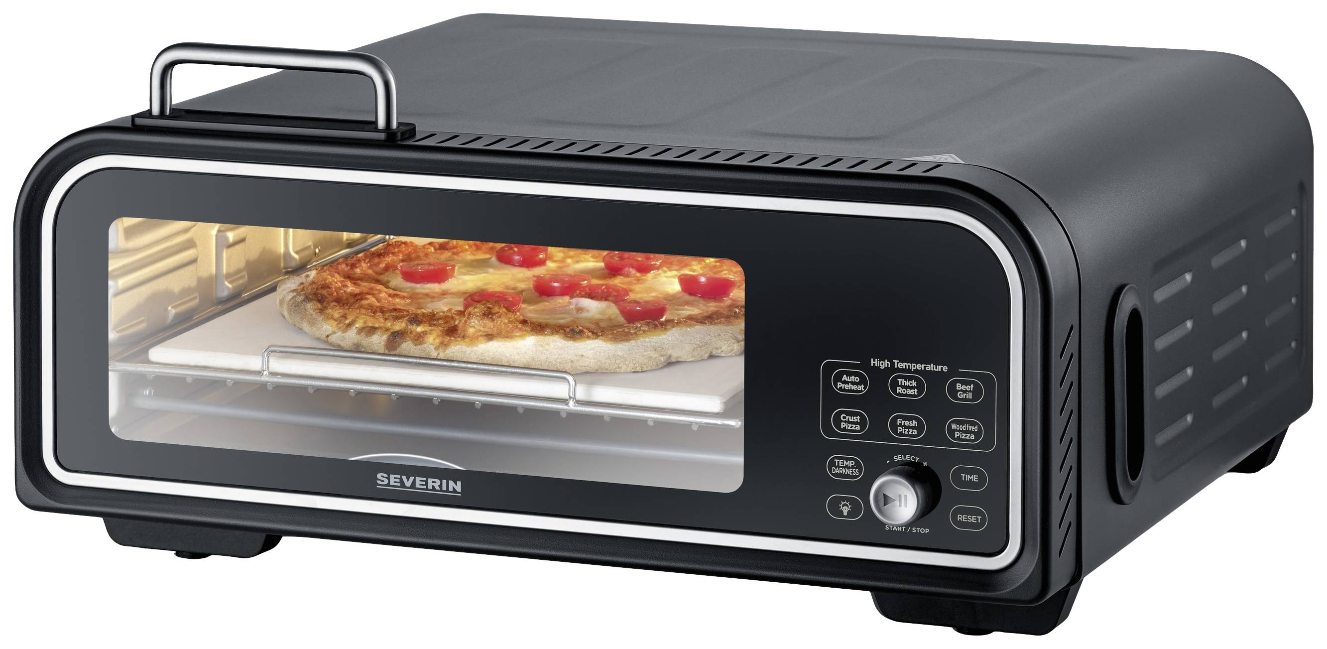 Severin Serico Electric Pizza oven with display, with pizza stone, Timer function Black