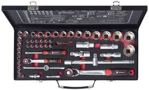 TOOLCRAFT  TO-9626409 Forward/reverse ratchet set 1/4" (6.3 mm), 1/2" (12.5 mm) Product size (length)44.5 cm
