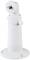 White camera mount with rotatable screw mechanism and round base, suitable for wall or ceiling installation.