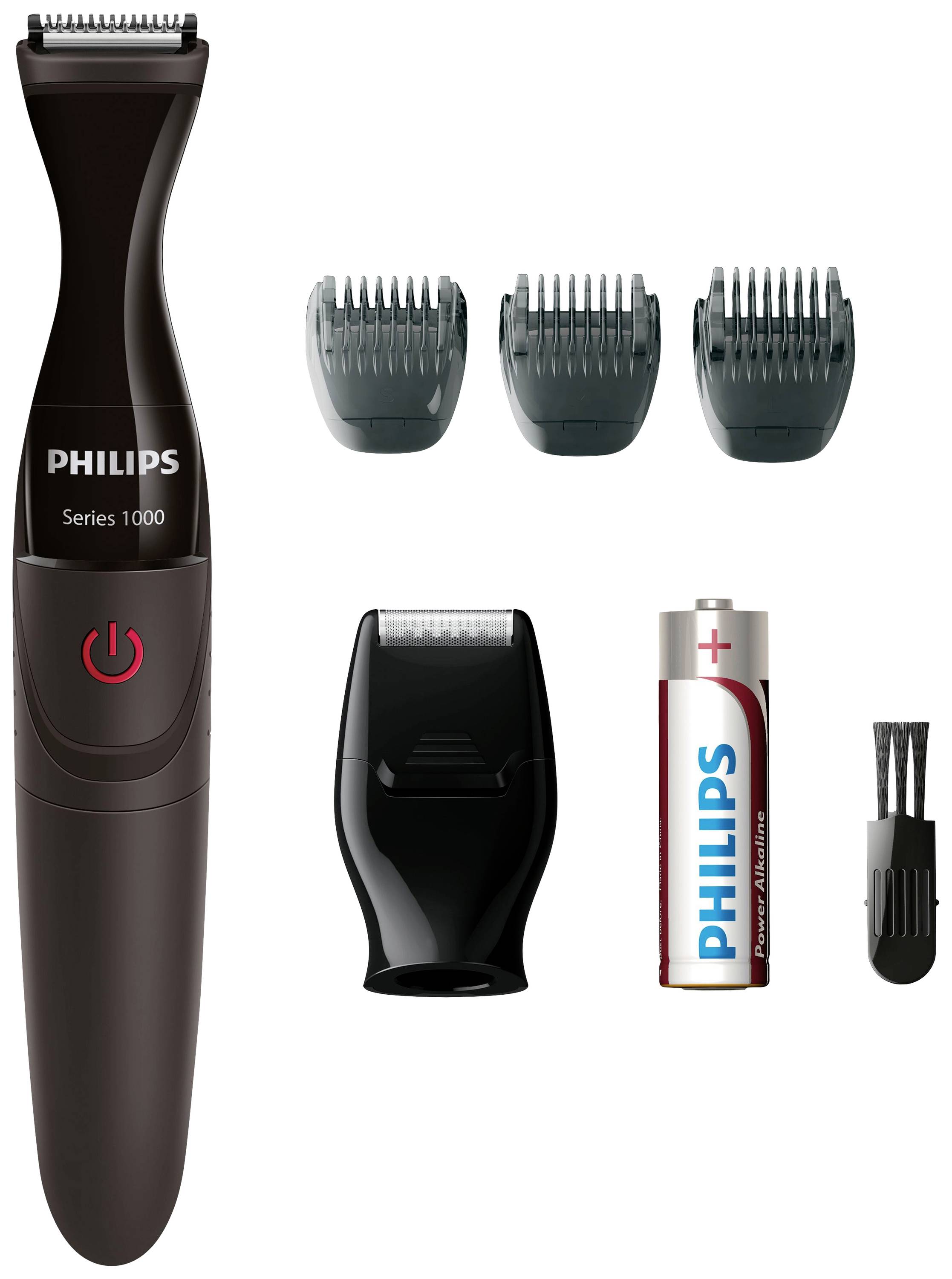 Philips Bodycare Hair clipper Washable Black/red