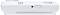A white, rectangular electronic device with side ventilation slots and a single button.