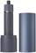 A dark blue, cylindrical device with a removable casing, which may be an electronic device or accessory.
