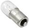 'Metal-cased light bulb with transparent glass dome'