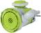 Green and grey pool filter with a round housing and pipe connections, suitable for small to medium-sized swimming pools.