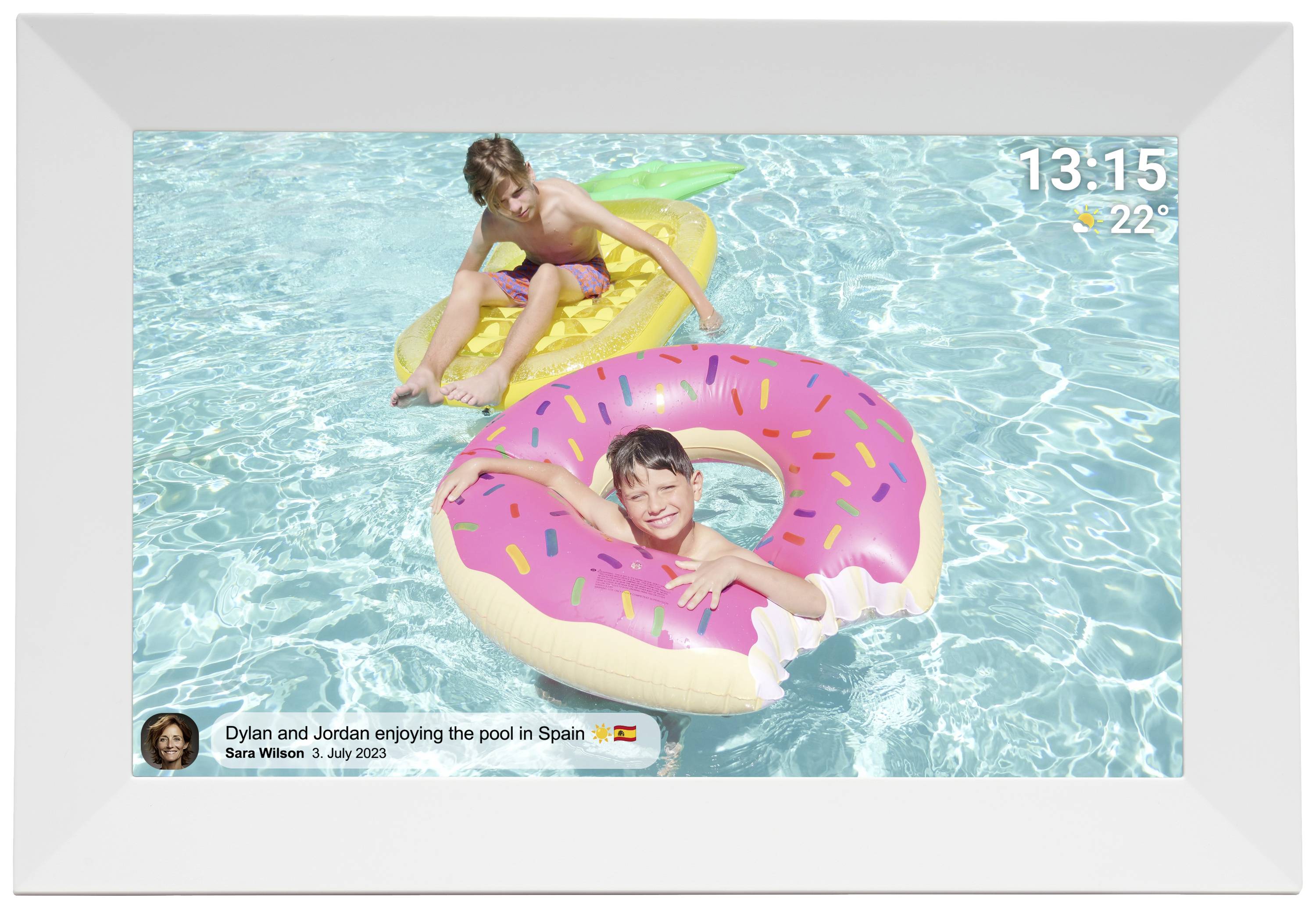 Denver PFF1024w Digital Wi-Fi photo frame 25.7 cm 10.1 inch EEC: C (A - G) 1280 x 800 Pixel 16 GB White