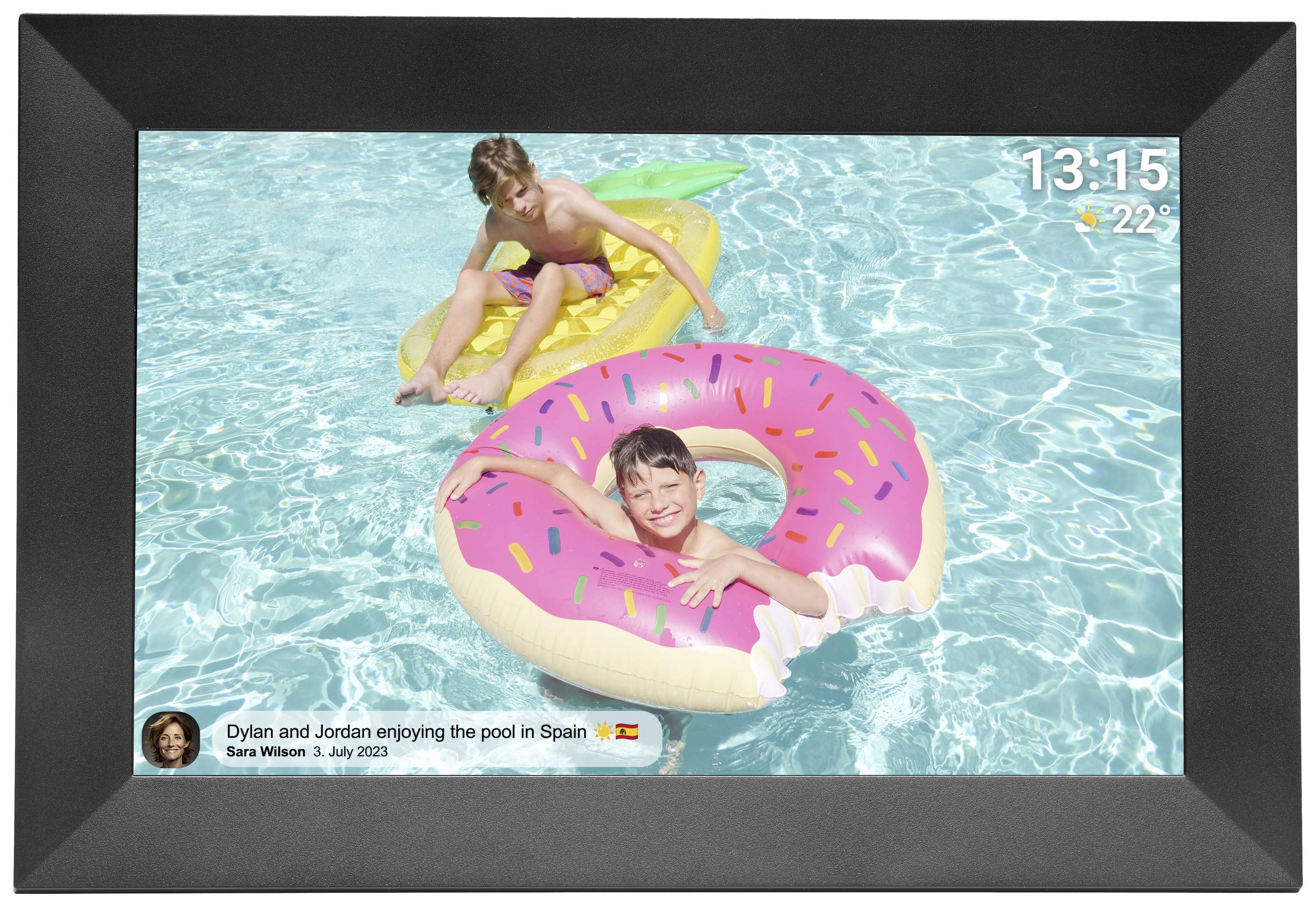 Denver PFF1024b Digital Wi-Fi photo frame 25.7 cm 10.1 inch EEC: C (A - G) 1280 x 800 Pixel 16 GB Black