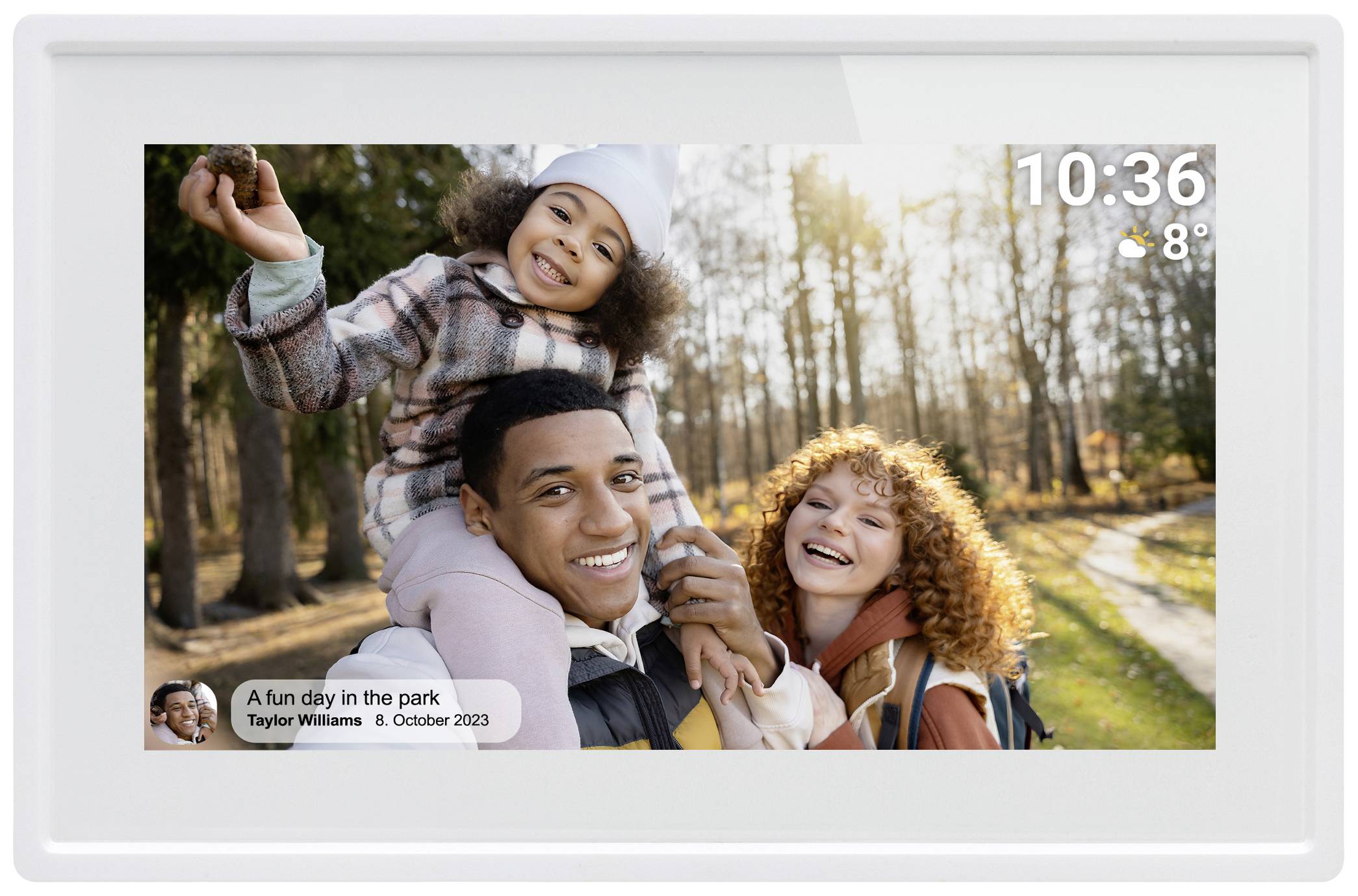 Denver PFF725w Digital Wi-Fi photo frame 17.8 cm 7 inch EEC: B (A - G) 1024 x 600 Pixel 8 GB White