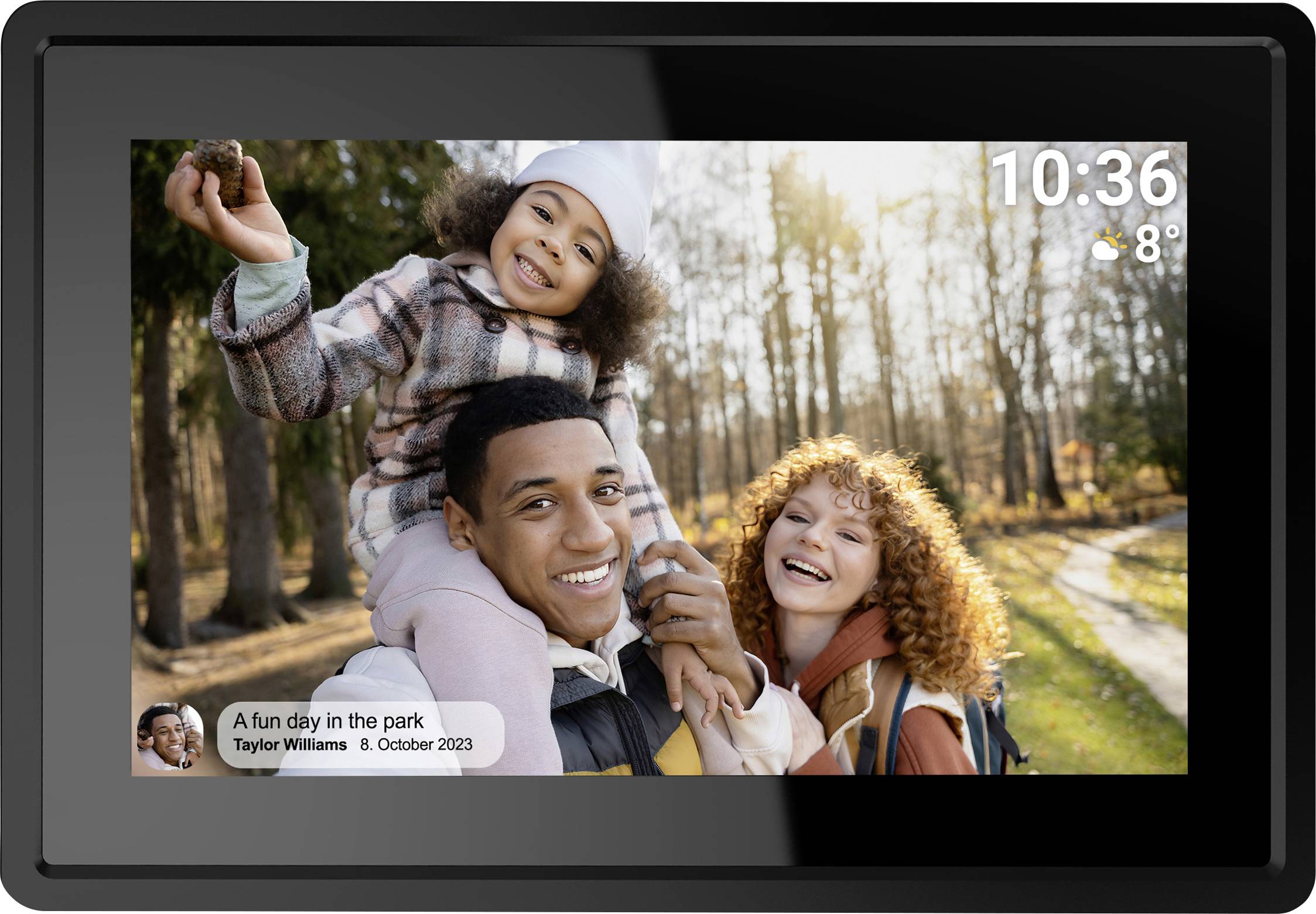 Denver PFF725b Digital Wi-Fi photo frame 17.8 cm 7 inch EEC: B (A - G) 1024 x 600 Pixel 8 GB Black