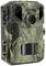 Wildlife observation camera with camouflage pattern, suitable for outdoor use, featuring infrared sensors and a robust housing.
