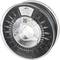 Black 3D printer filament on a plastic spool with label 'Spectrum Smart ABS', diameter 1.75 mm, 1 kg, colour Dark Grey.