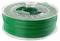Green plastic filament reel for 3D printer, partially transparent housing shows winding of the material.