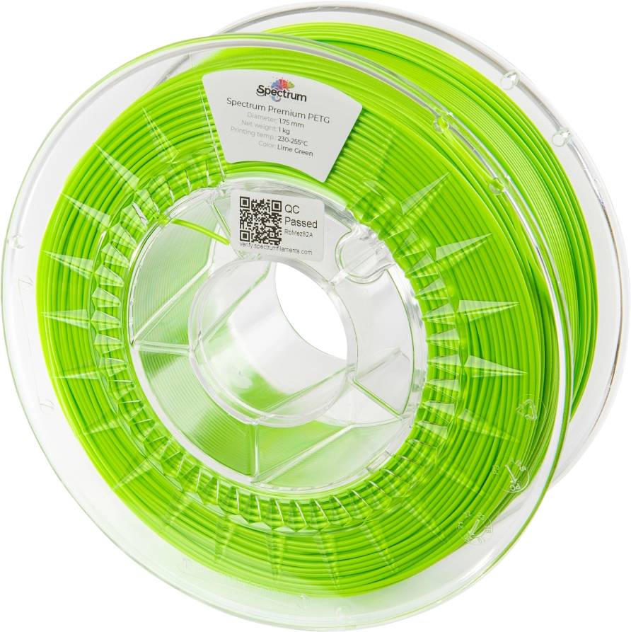 Spectrum Filaments 80131 PET-G Premium Filament PETG chemical-resistant, shatter-proof 1.75 mm 1000 g lime green, Lime green, Green 1 pc(s)