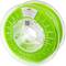 A spool of bright green 3D printer filament. Brand: Spectrum Premium PETG. Weight: 1 kg. Material for 3D printing projects.