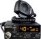 Radio transceiver with microphone and cable. Displays 40 AM channels on the screen. Used in amateur radio.
