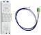 'Surge protection device with three modules on the left and a cable with a plug connection on the right. Device for preventing overcurrent.'