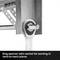 'Close-up of a ratchet spanner secured to a metal structure, designed for work in hard-to-reach areas.'