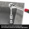 Reversible ratchet with right and left rotation, ideal for working in confined spaces, demonstrated when securing a screw.