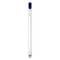 'Fluorescent tube in a blue packaging, depicted in a vertical position. Suitable for bright interior lighting.'
