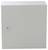 Metal cabinet with a key lock on the front, simple, rectangular design without visible markings or ornamentation.