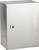 Metal control box with a slot for a lock on the front, suitable for securing electrical components.
