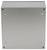 Metal enclosure with six screws, closed lid view.