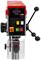 Electric drill with digital display, speed control dial and on/off switches. Metal front grip.