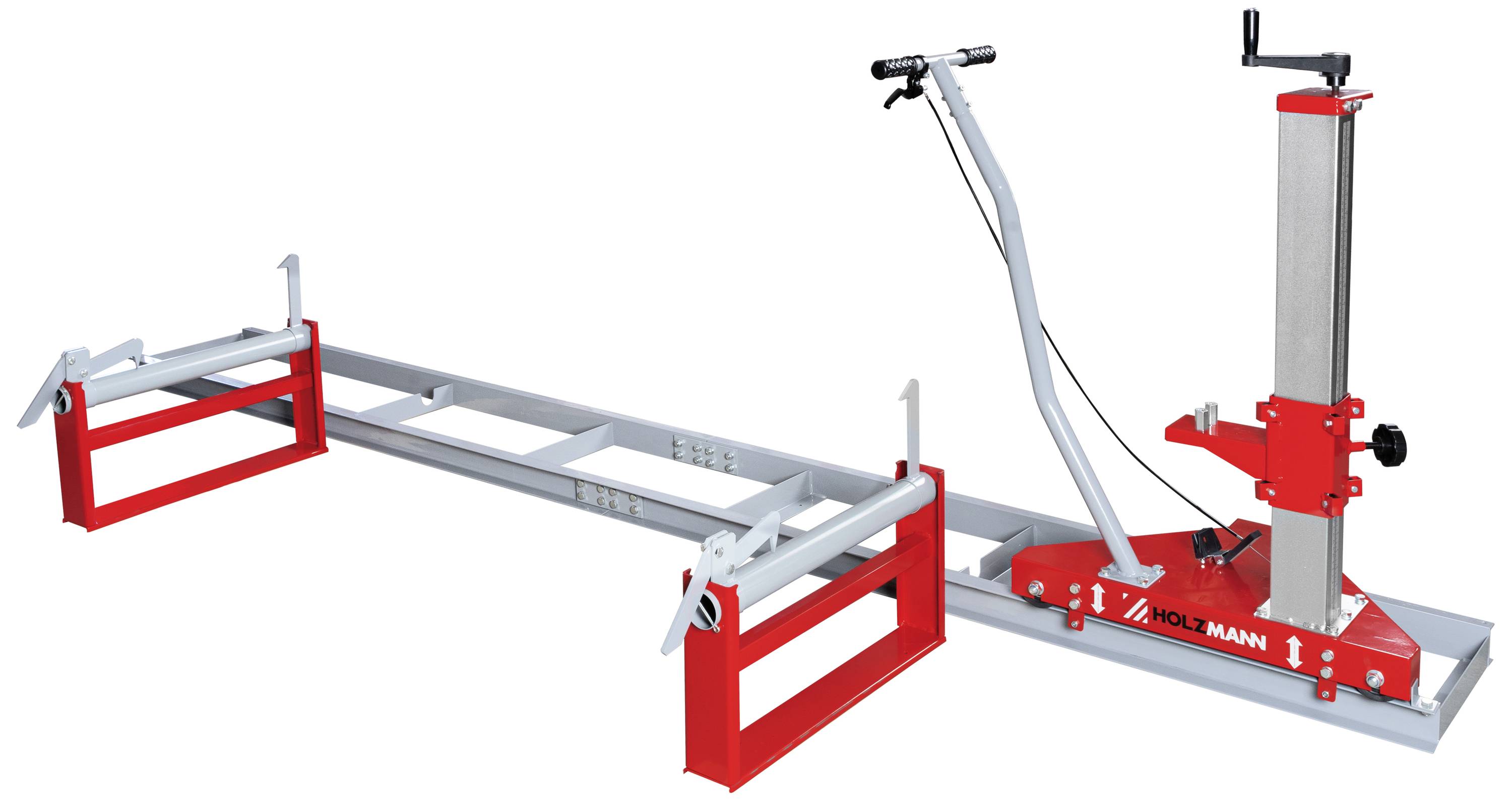 Mechanical lifting device with rollers and levers to assist in lifting heavy loads. Primarily used in storage areas.