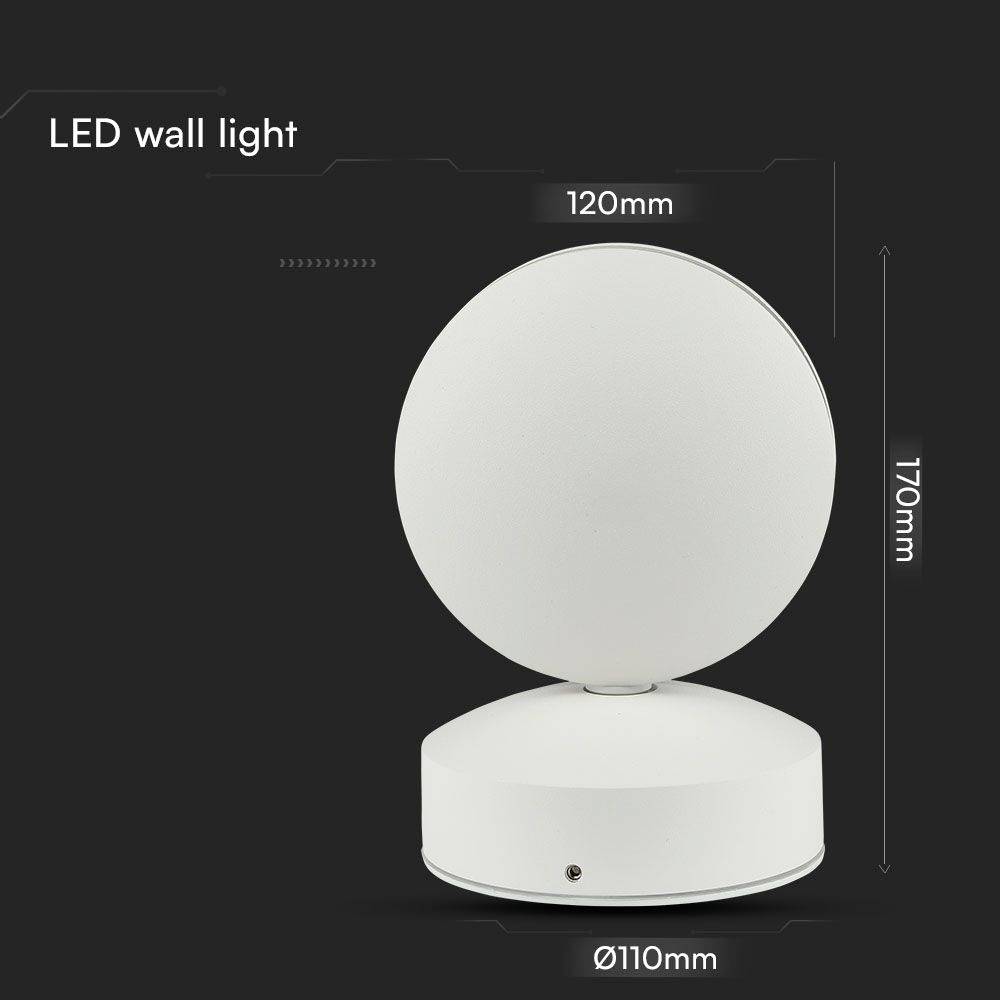 V-TAC VT-707-W-N 218217 LED outdoor wall light EEC: F (A - G) 6 W LED (monochrome) White-8