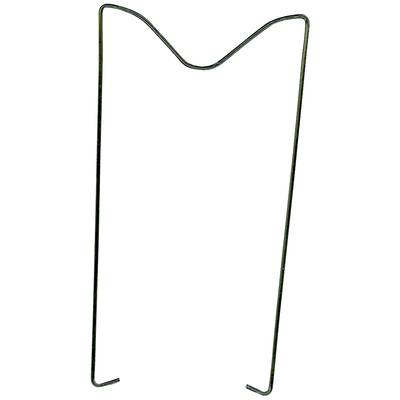 Metal bracket with a curved upper section and two long, straight legs. Used for stability or attachment in craft applications.