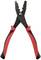 Wire stripping pliers with black and red handles, shown open. Suitable for stripping various cable thicknesses.