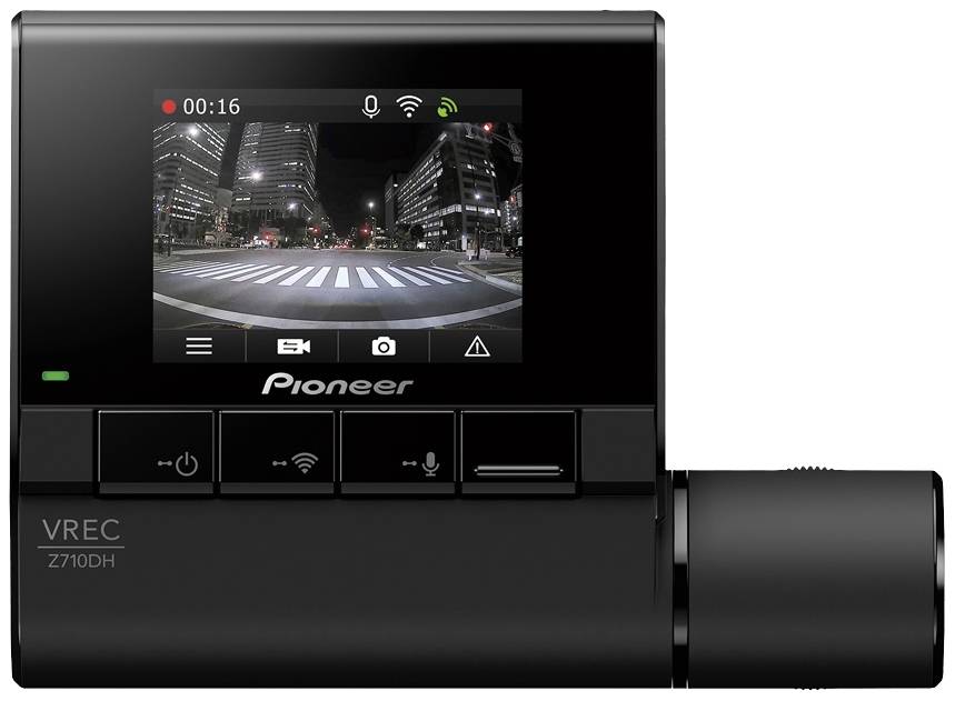 Pioneer VREC-Z710SH Dashcam with GPS Horizontal viewing angle (max.)=130 ° 12 V Automatic start, Display, Wi-Fi