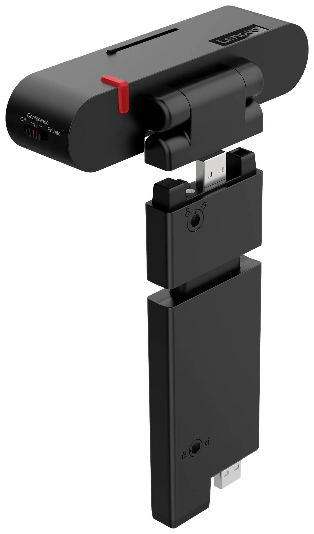 A black, compact adapter with multiple USB ports and an on/off switch. Suitable for mobile devices and computers.