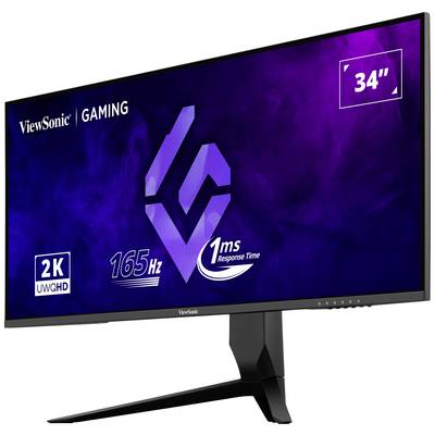 A 34-inch gaming monitor from ViewSonic with 2K resolution, 165 Hz refresh rate and 1 ms response time.