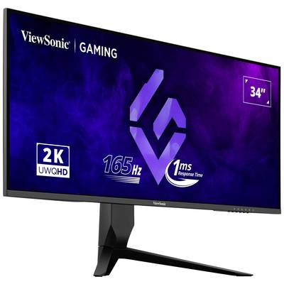 ViewSonic Gaming Monitor with 34 inches, 2K UWQHD resolution, 165 Hz refresh rate and 1 ms response time.