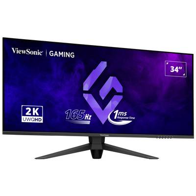 Wider gaming monitor from ViewSonic, 34 inches, with UWQHD resolution, 165 Hz refresh rate and 1 ms response time.