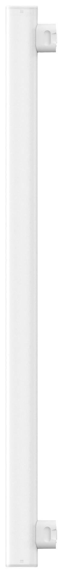 Long, vertical, white handle with two mounting supports on the right side.