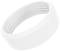 A white, round plastic ring with a ribbed inner profile.