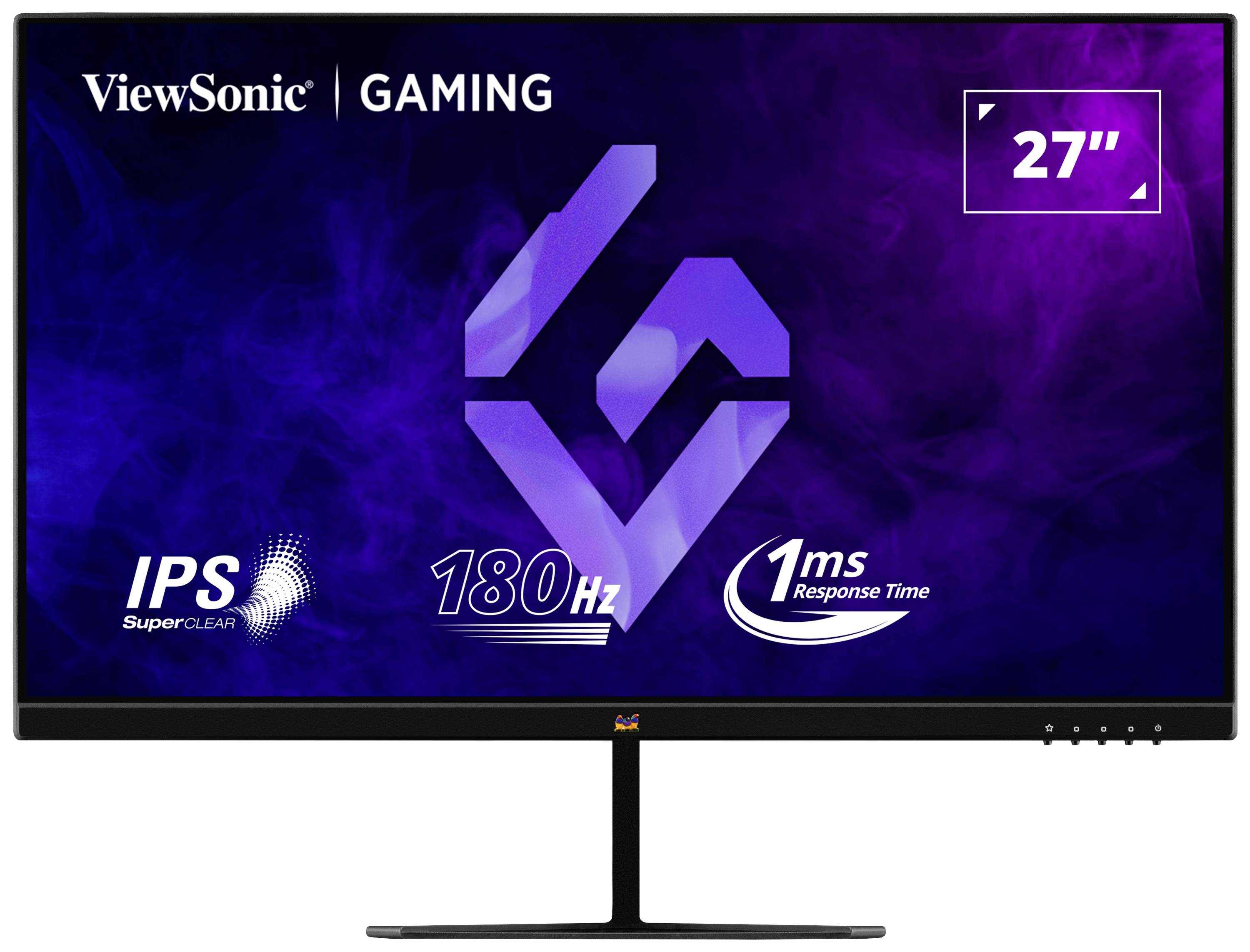 A 27-inch gaming monitor from ViewSonic with IPS technology, 180 Hz refresh rate and a 1 ms response time.