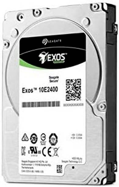 Computer storage device: Internal hard drive, Seagate Exos 10E2400, 2.5-inch, 10 TB storage capacity, silver colour.