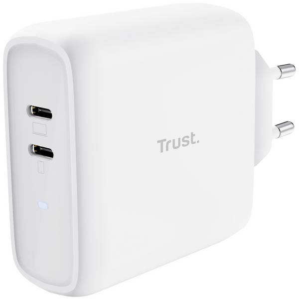 Trust MAXO USB charger 65 W 2x USB-C® Power Delivery White Indoors