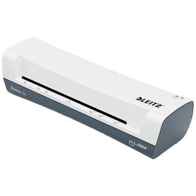 Compact white and green Leitz Home A4 laminator for home use, suitable for A4 documents.