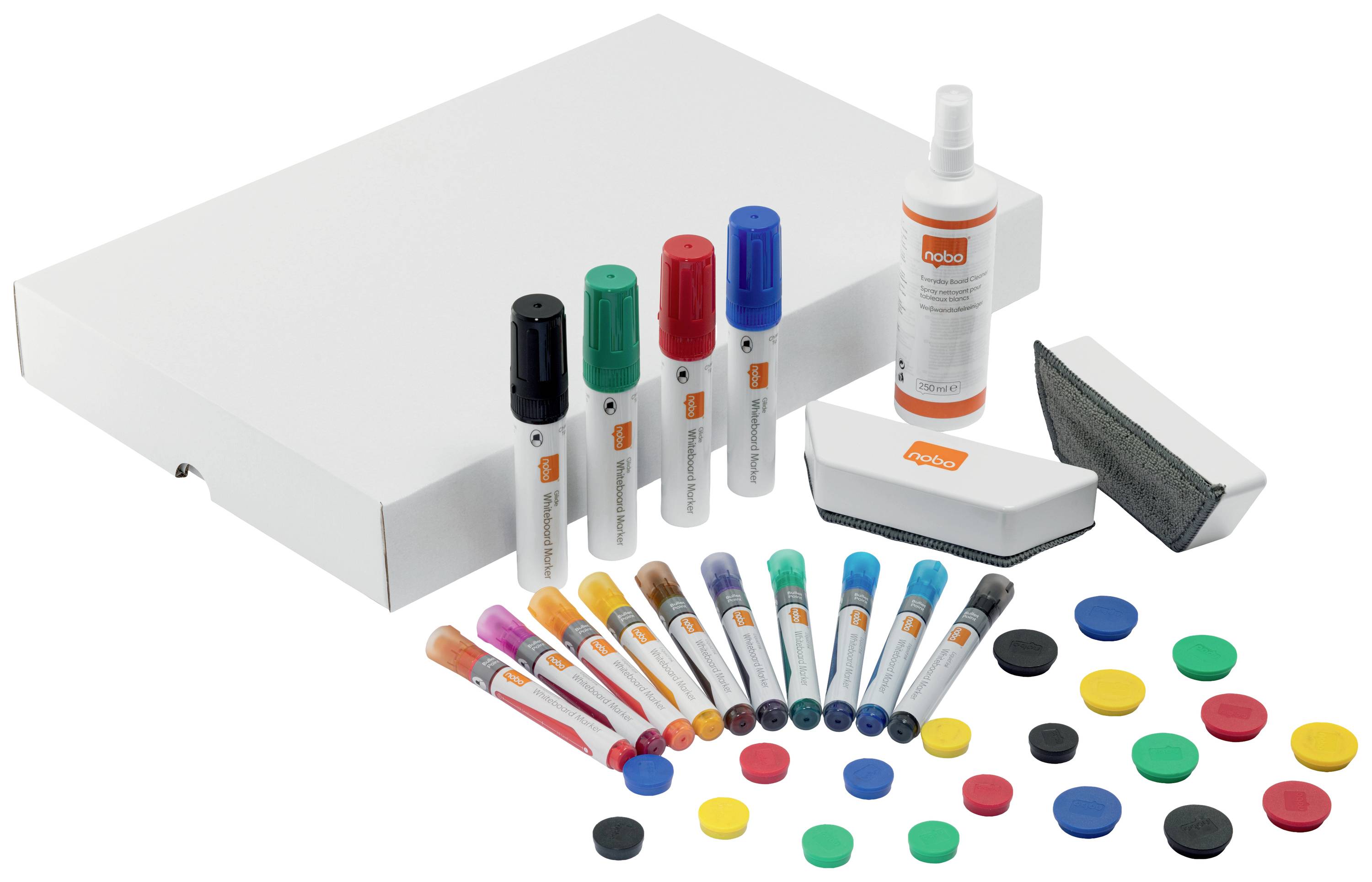nobo Whiteboard accessory set Incl. magnets, Incl. markers