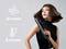 The woman is styling her hair with a straightening iron. Icons on the left show '3 levels' for speed and '5 levels' for temperature.