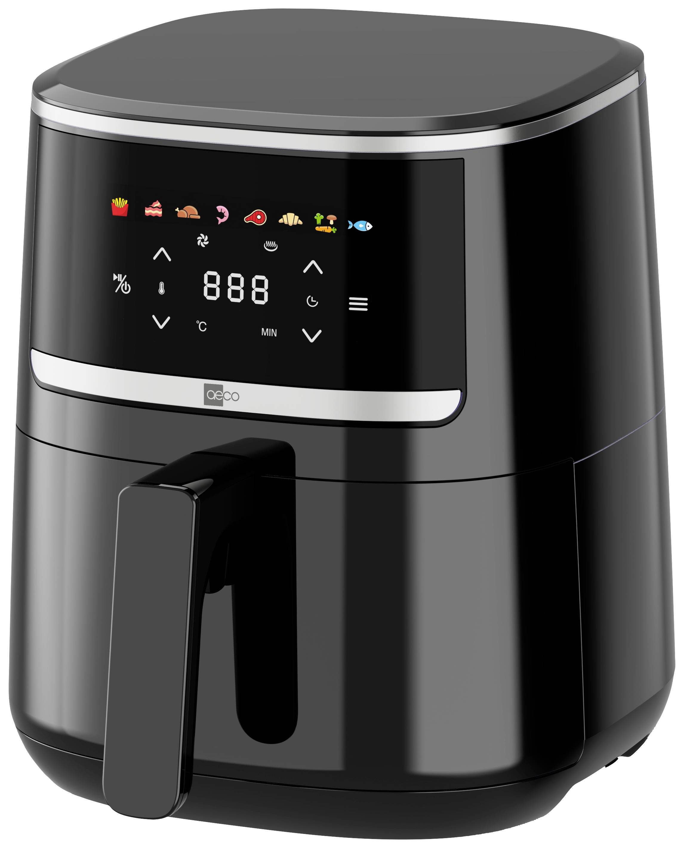 aeco aeco COMPACT Air fryer 4.3 l 1500 W Timer function, Non-stick coating Black