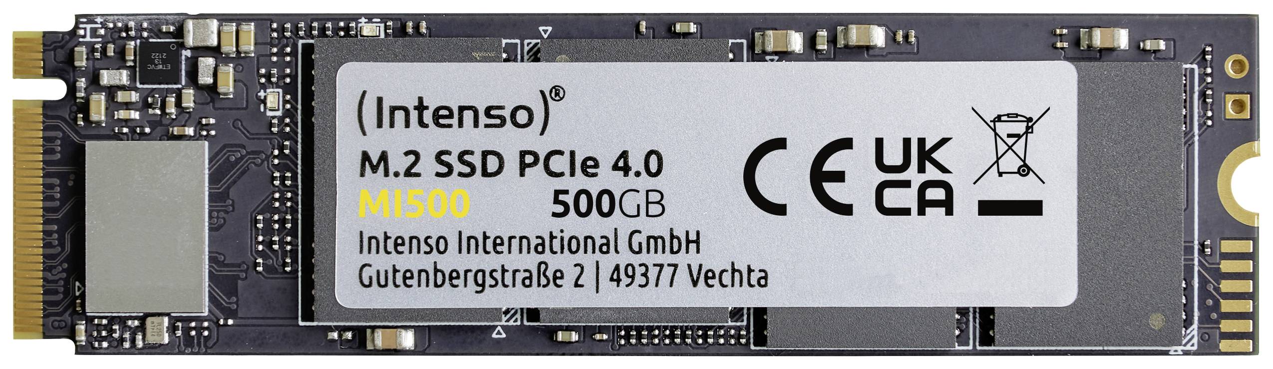 Intenso 500 GB NVMe/PCIe M.2 internal SSD PCIe NVMe 4.0 x4 Retail 3836450